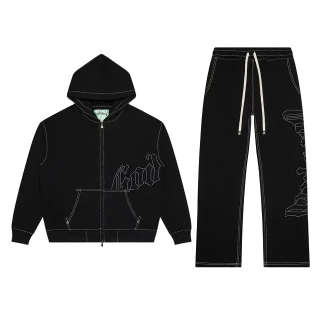 Godspeed OG Logo sweatsuit Stitched (Black)