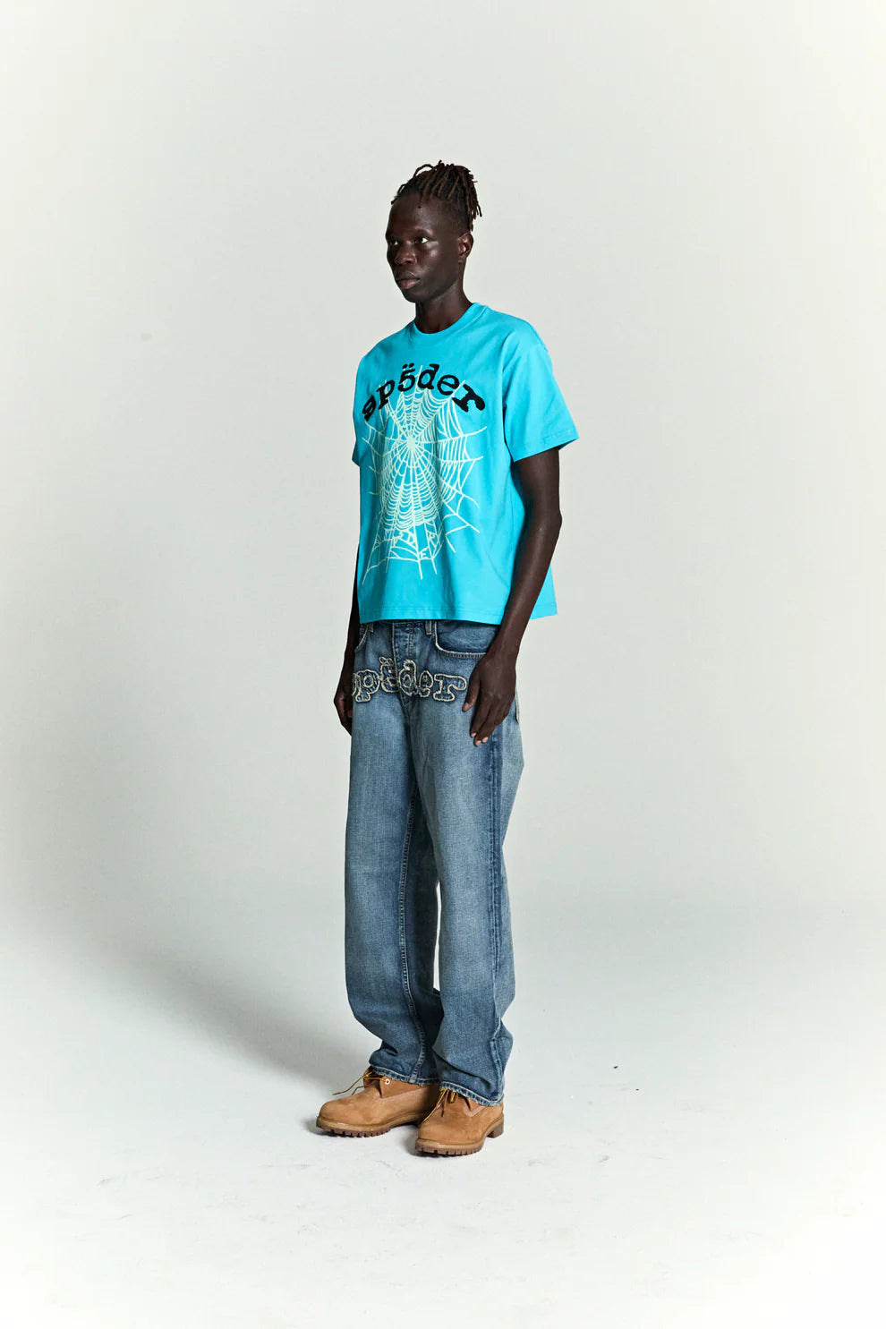 sp5der OG WEB V2 TEE cyan