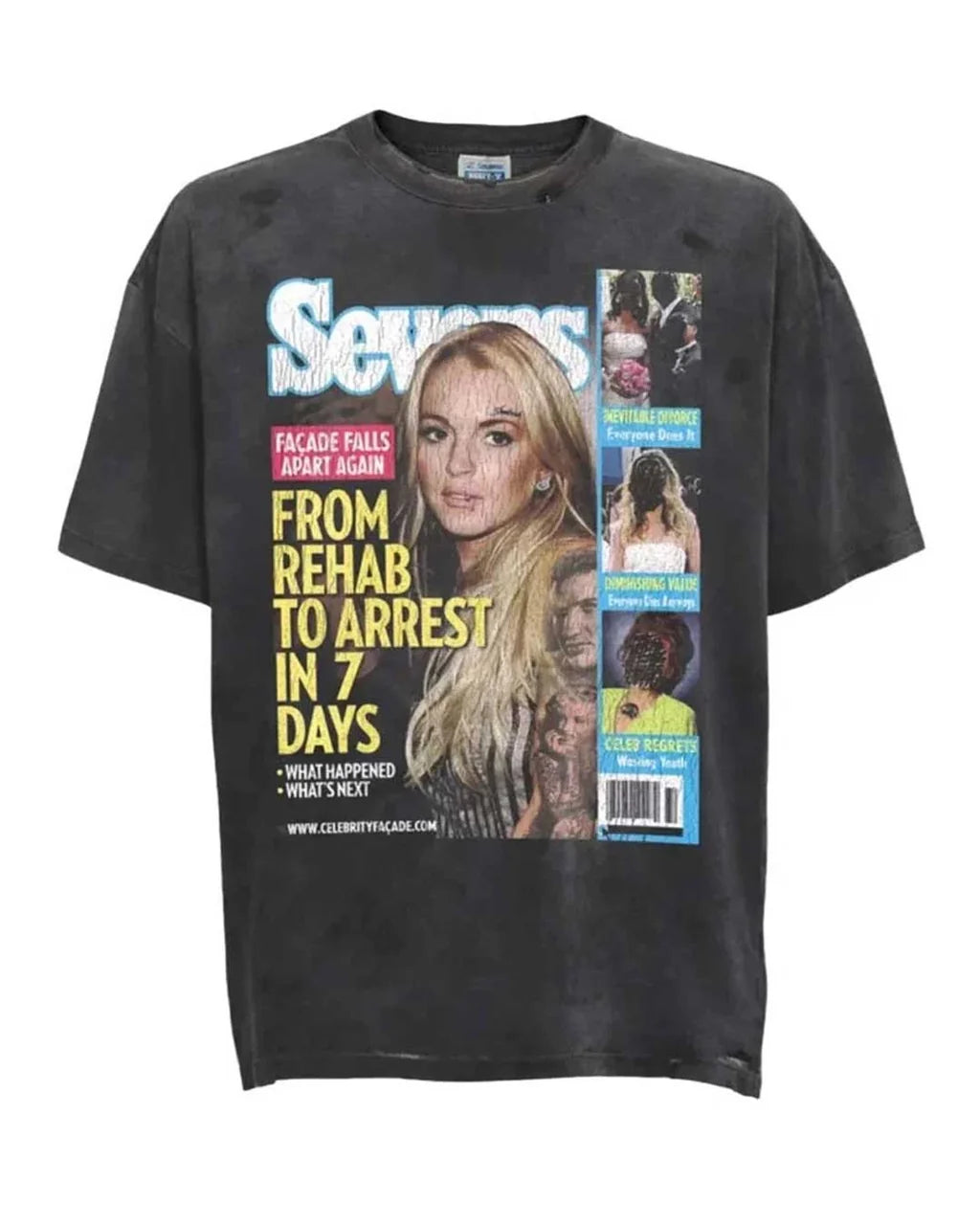Triple Sevens Crash Out Tee Washed Black