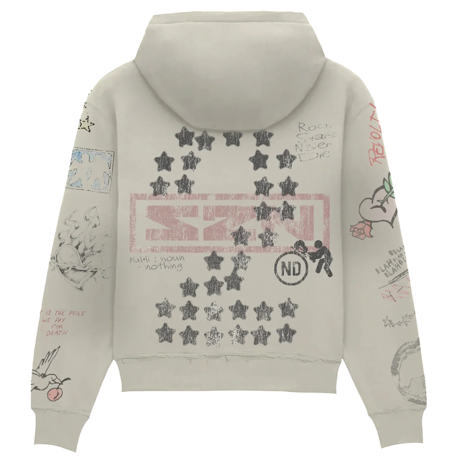 Nulli Rockstar Hoodie Grey