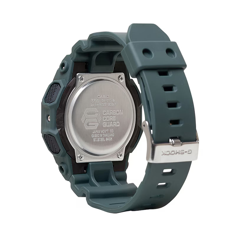Men's Casio G-Shock Analog Digital Green Resin Strap Watch with Black Dial (Model: GA010-2A)