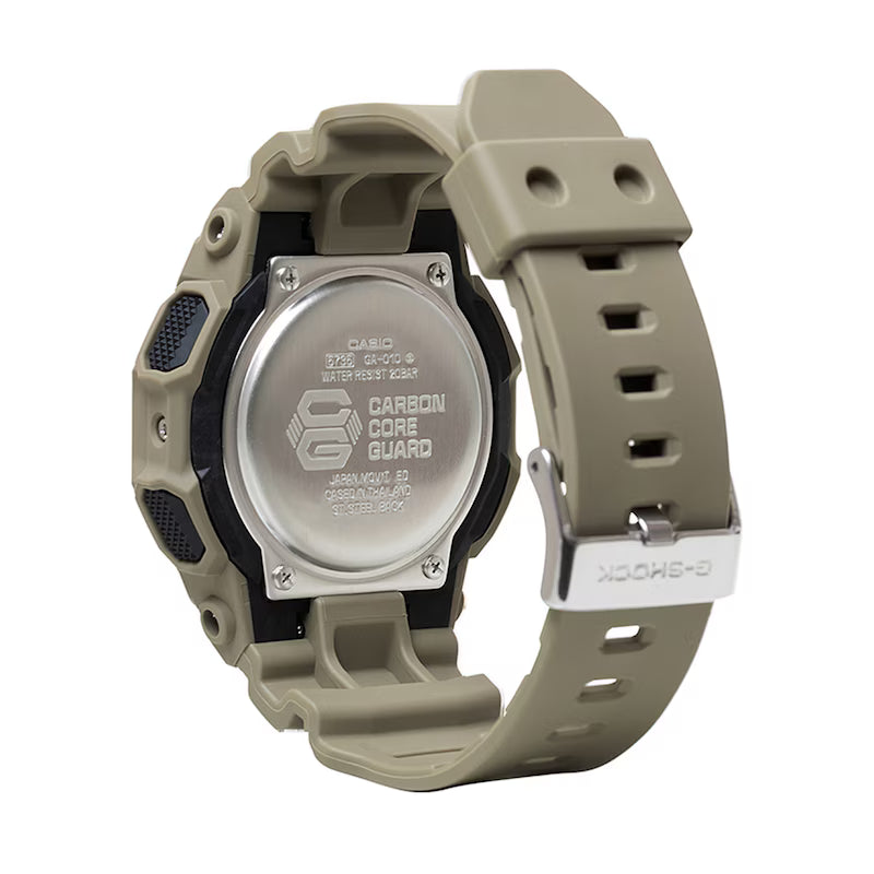 Men's Casio G-Shock Analog Digital Tan Resin Strap Watch with Black Dial (Model: GA010-5A)