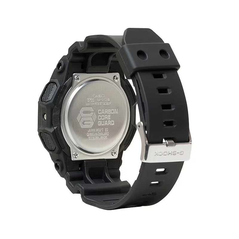 Men's Casio G-Shock Analog Digital Black Resin Strap Watch with Black Dial (Model: GA010-1A)