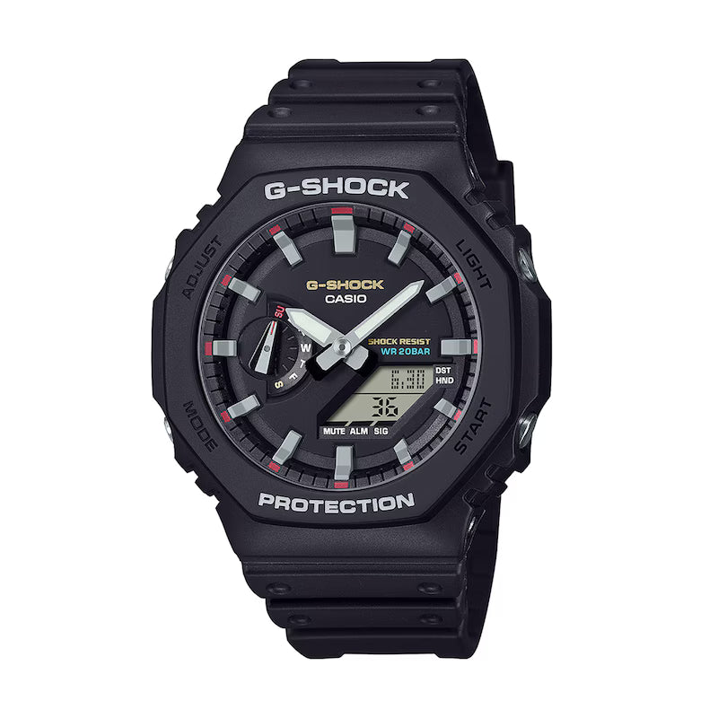 Men's Casio G-Shock Analog-Digital Black Bio-Based Resin Strap Watch with Black Dial (Model: GA2100RL-1A)