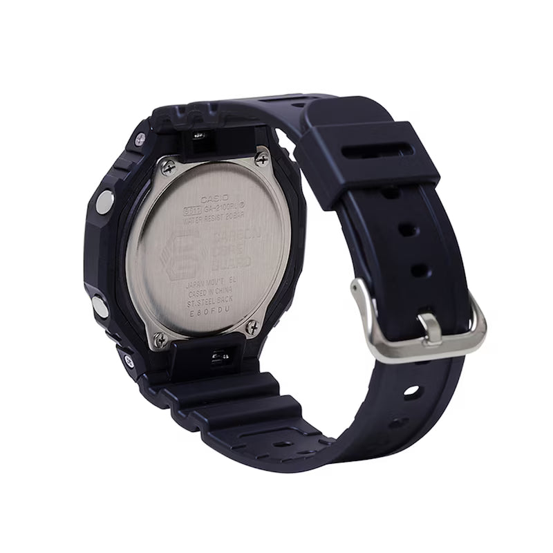 Men's Casio G-Shock Analog-Digital Black Bio-Based Resin Strap Watch with Black Dial (Model: GA2100RL-1A)