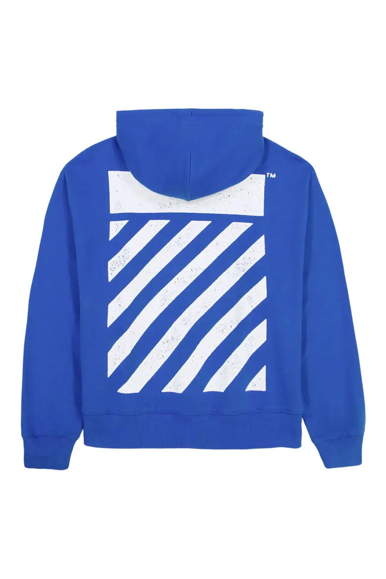 L/AB OFF-WHITE Diagonal Stripe Logo Cotton French Terry Graphic Hoodie