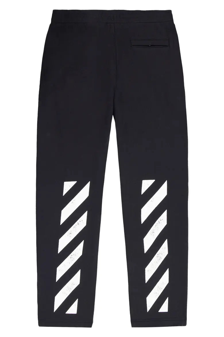 Diagonal Stripe Logo Cotton French Terry Sweatpants