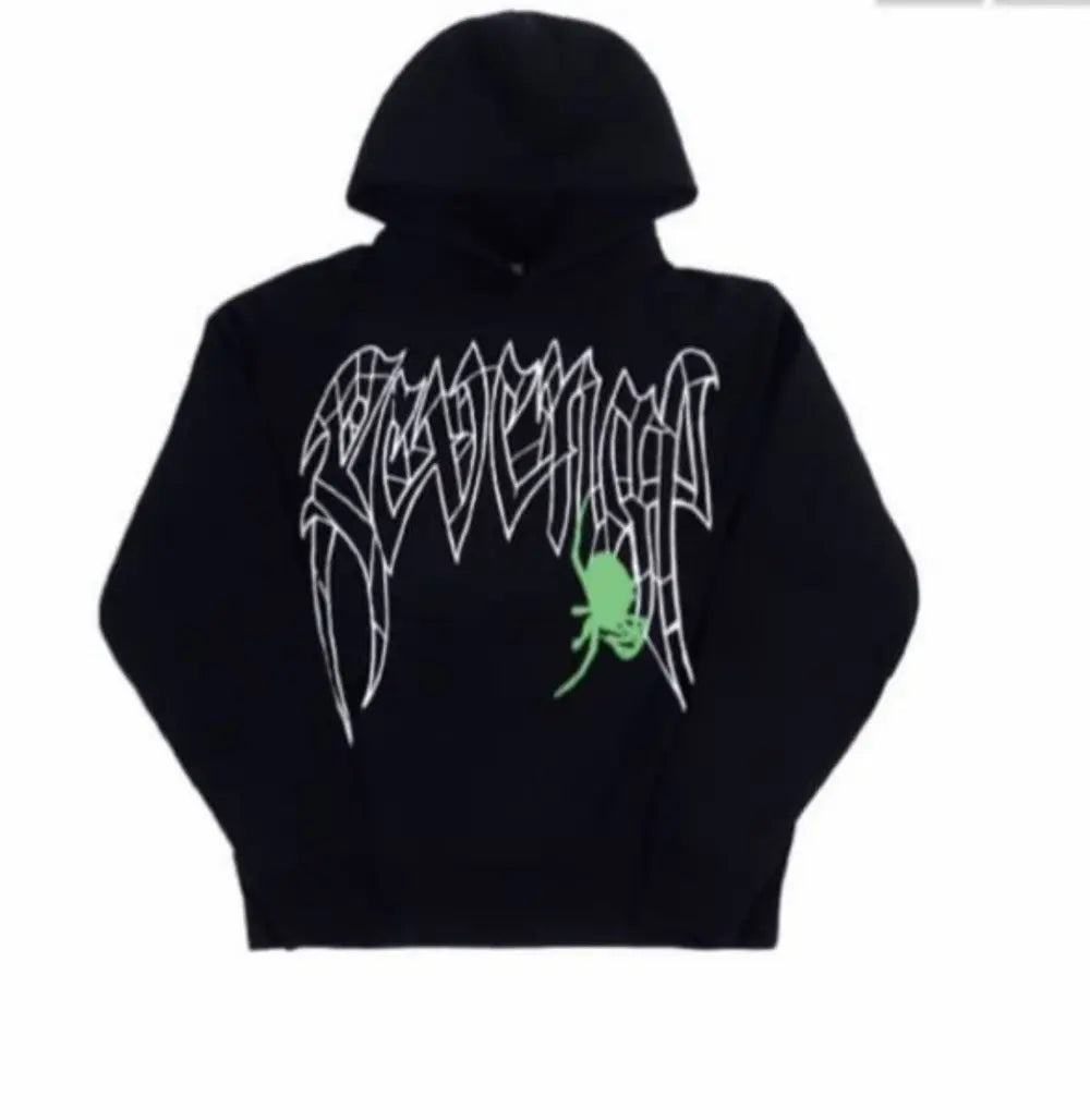 Revenge  Green Spider Arch Hoodie Puff Print