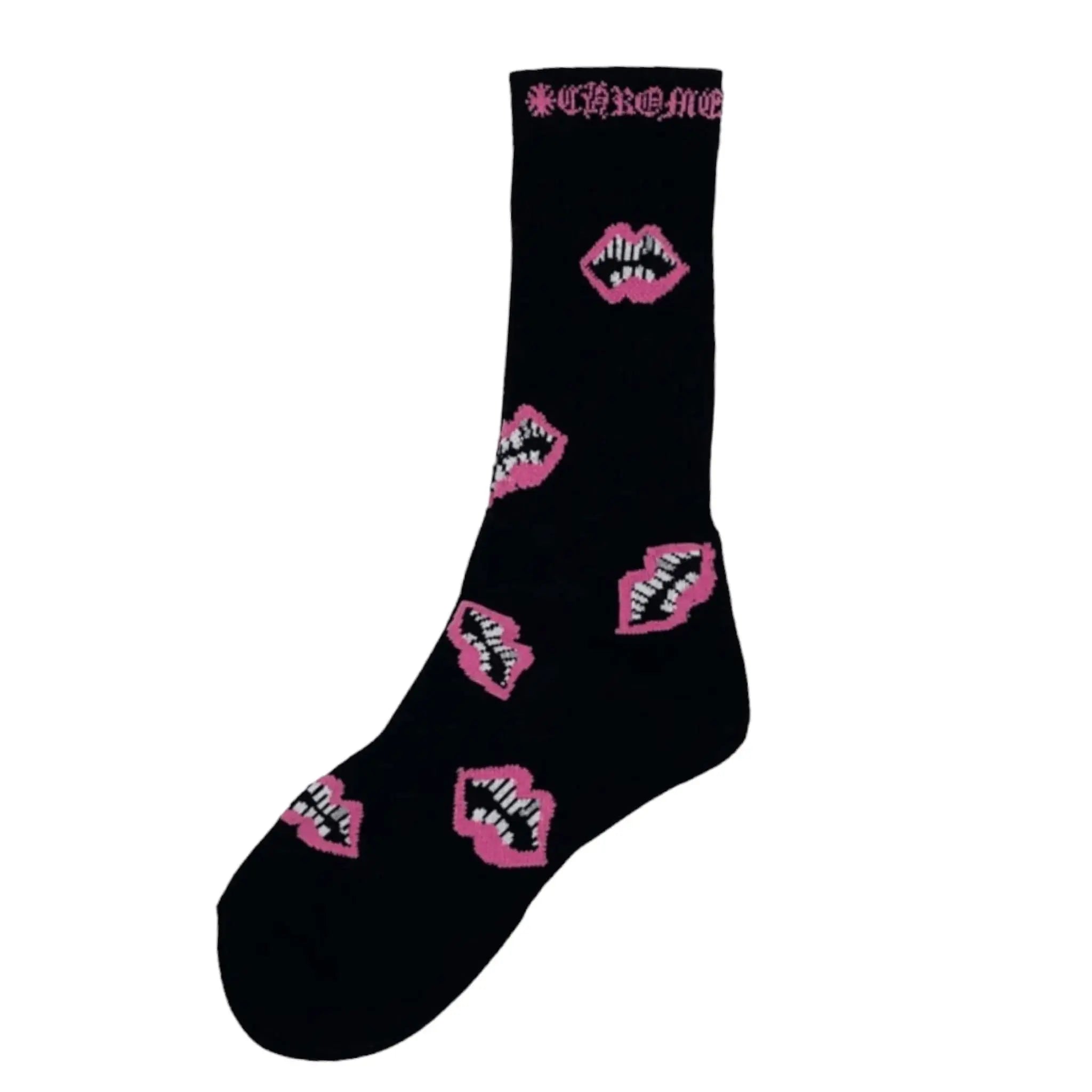 Chrome Hearts Matty Boy Chomper Socks Black/Pink