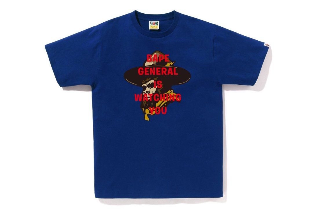BAPE General Watching Tee Blue