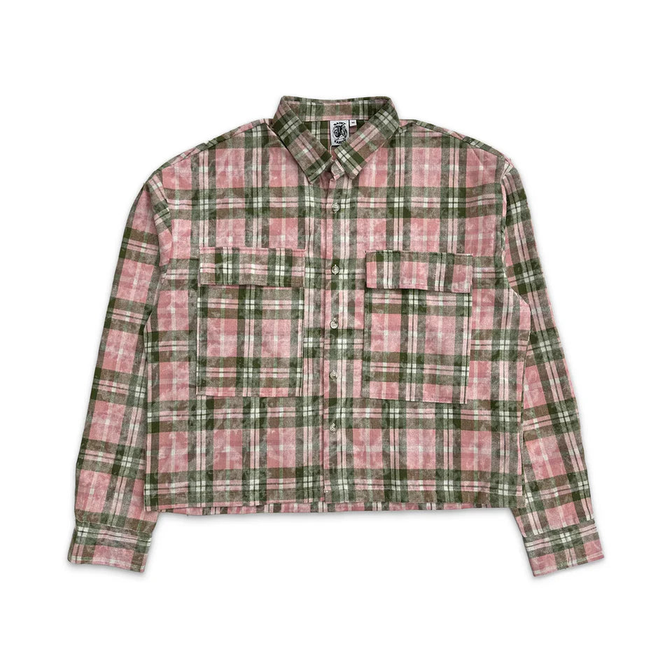 Griffin Flannel - Olive Pink