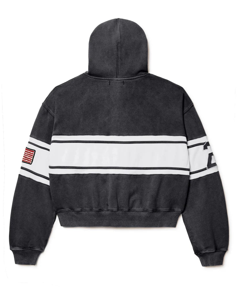 Vale Forever BLACK CURSIVE ZIP UP HOODIE