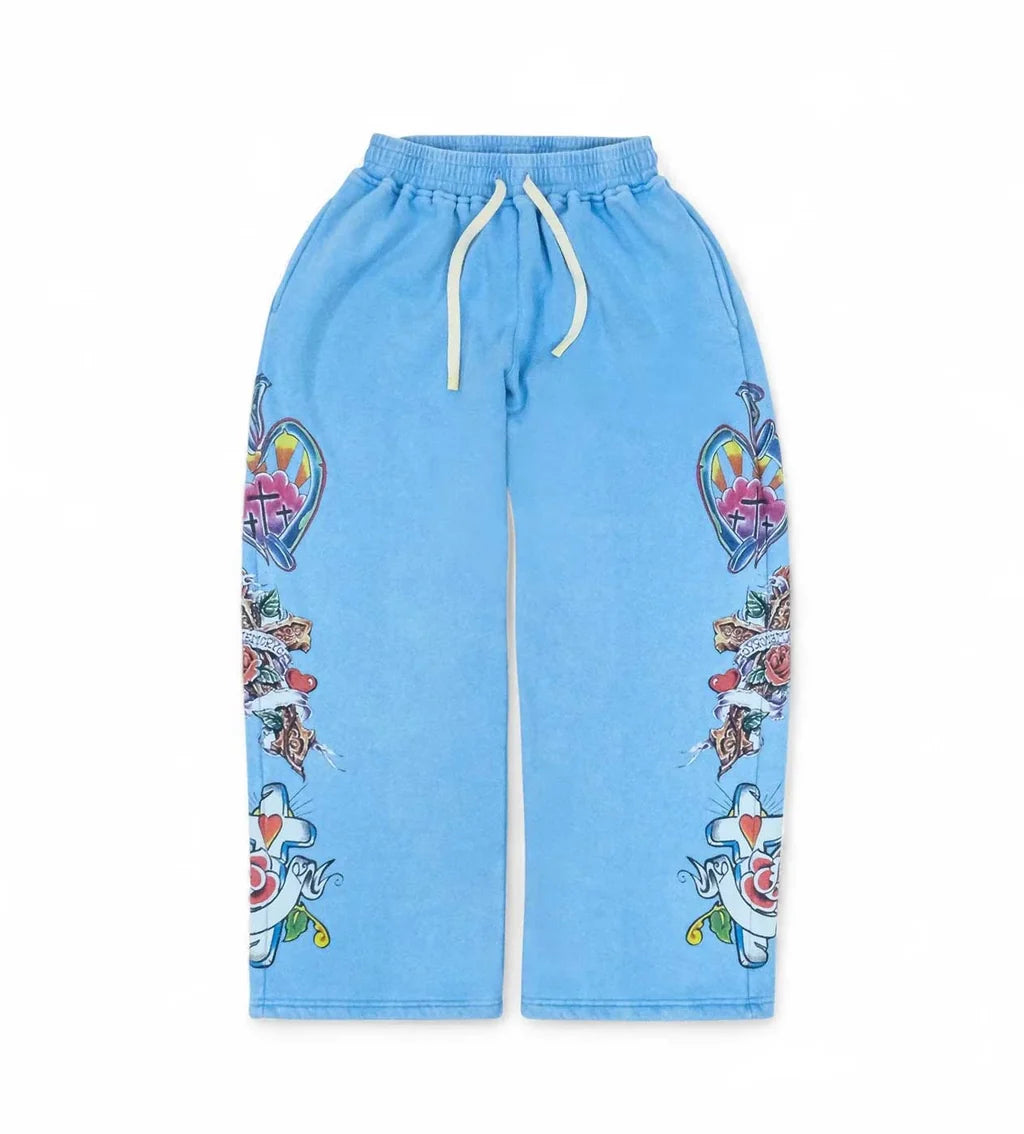 Righteous Risen King Sweatpants Blue