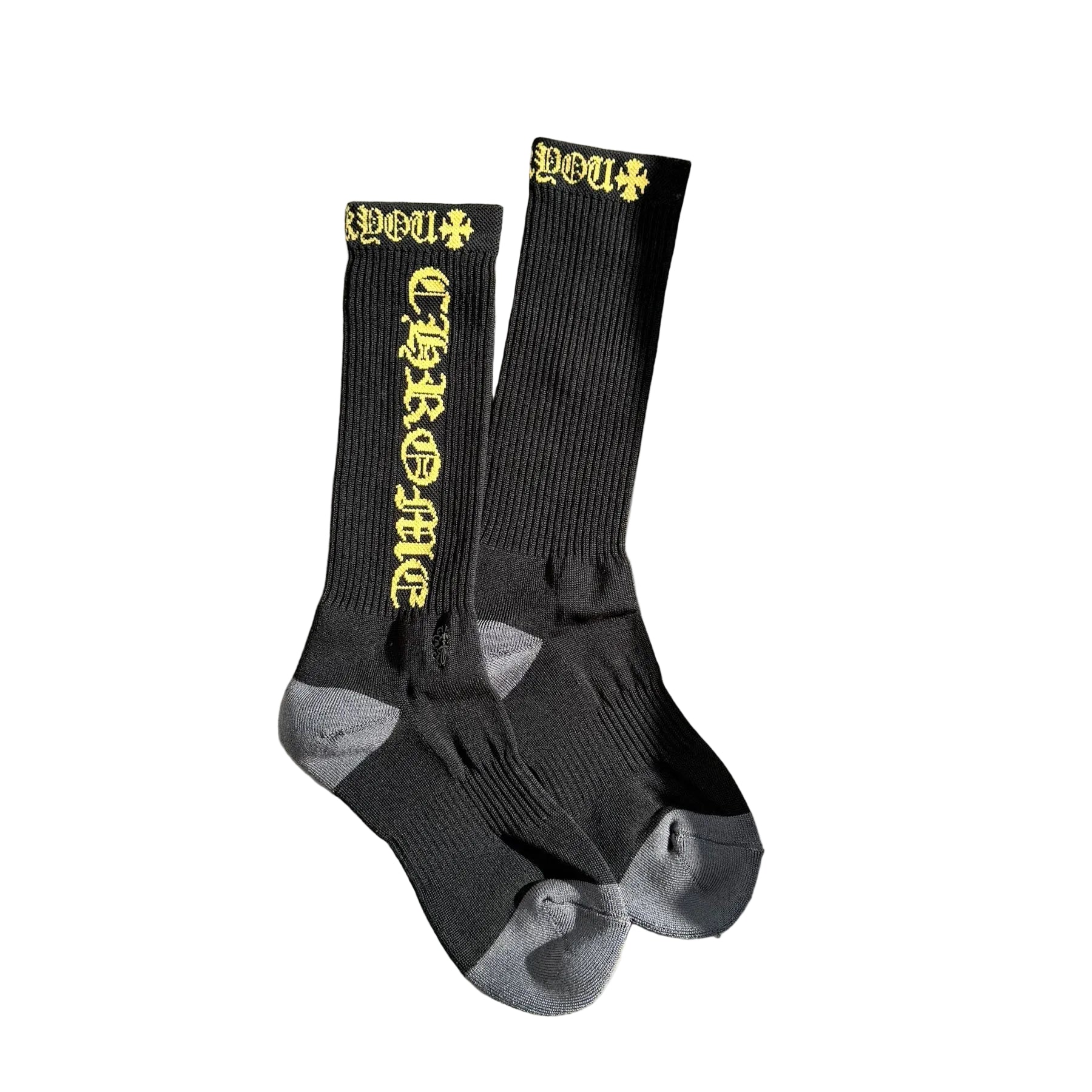 Chrome Hearts CH Logo Socks Black/Yellow
