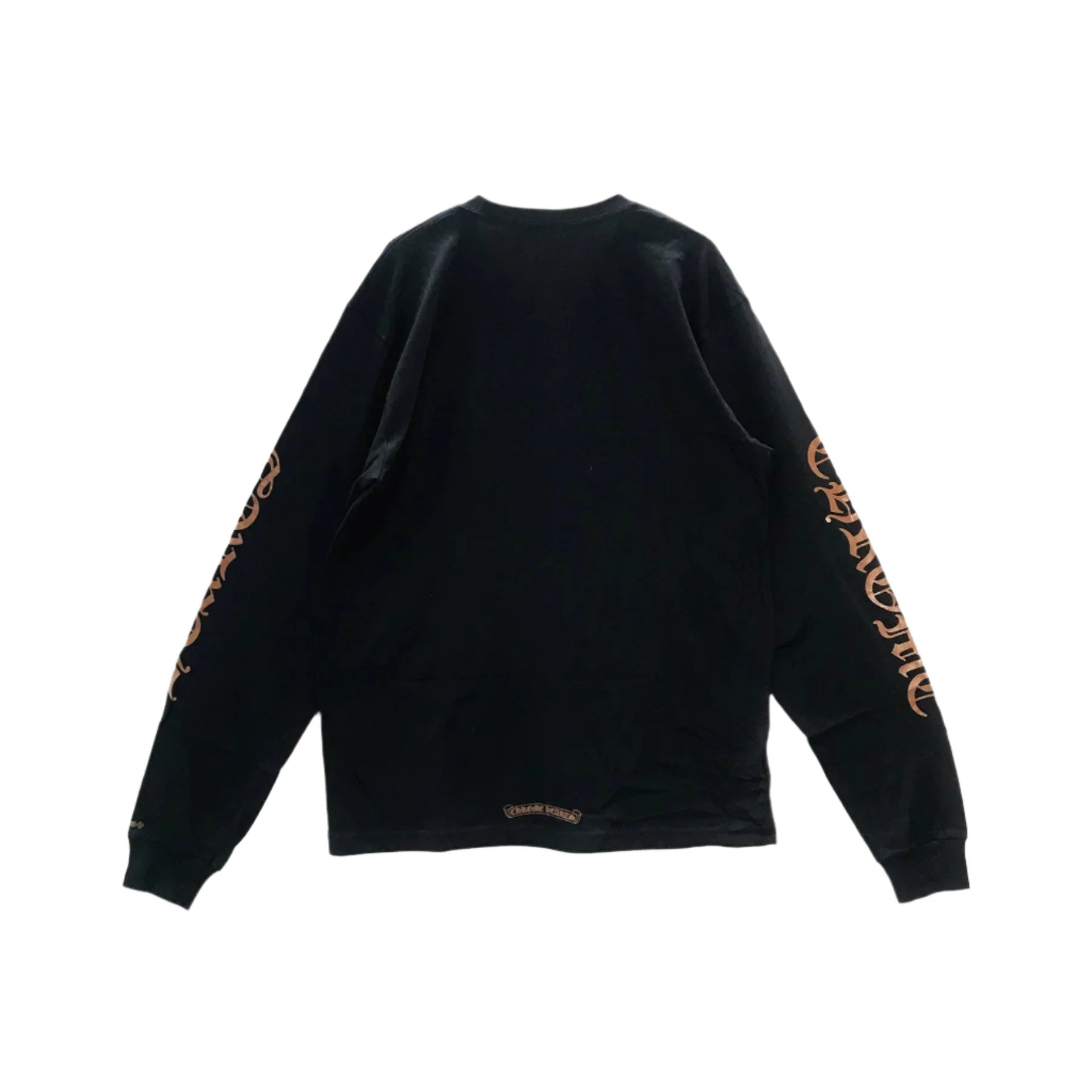 Chrome Hearts Collar Script Logo In Brown Long Sleeve T-Shirt