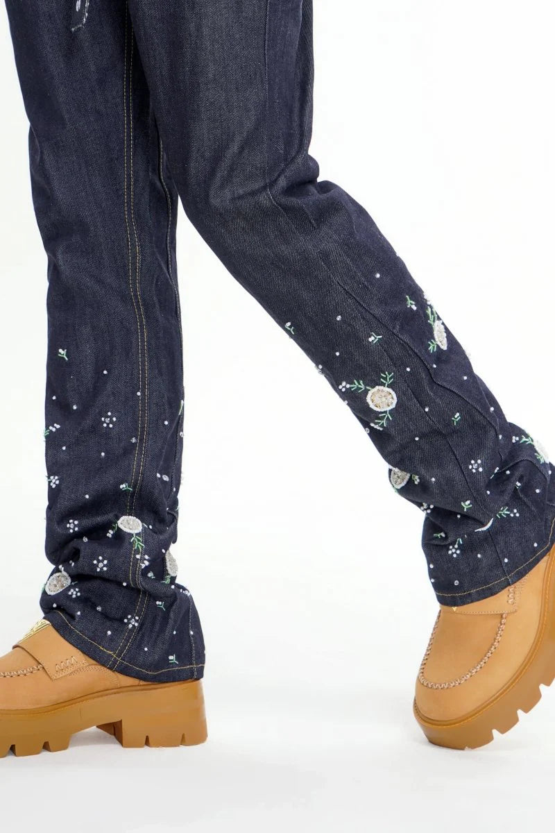 Dandelion Denim Blue Stacked Jean