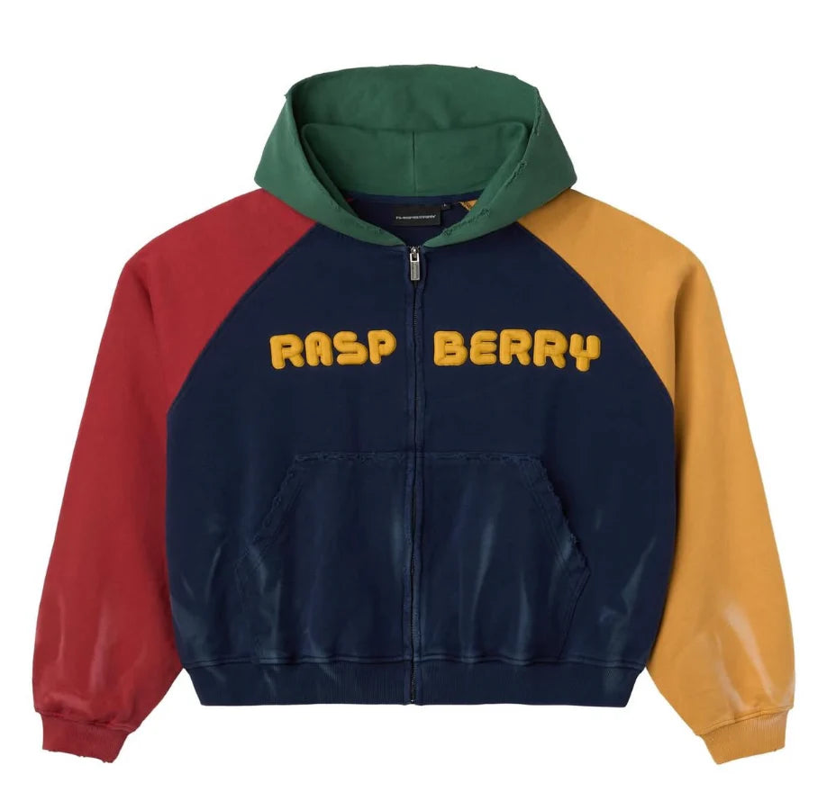 Gold + Vintage Gallery Raspberry Hills 'Color Block' Zip Up Hoodie (kids)