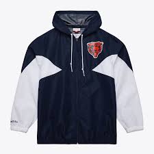 Men's Mitchell & Ness Navy Chicago Bears Vintage Logo Ultimate Lightweight Full-Zip Windbreaker