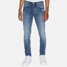 Ksubi Jeans Van Winkle Kulture Trashed Denim Blue