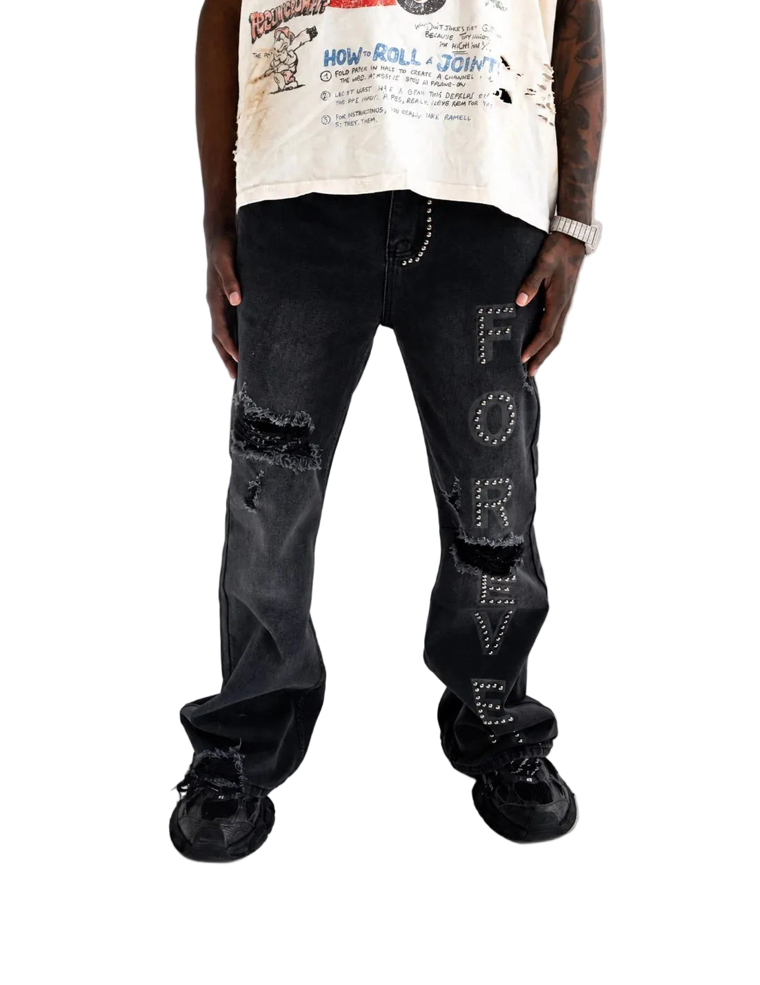 Forever Flared Jeans Black