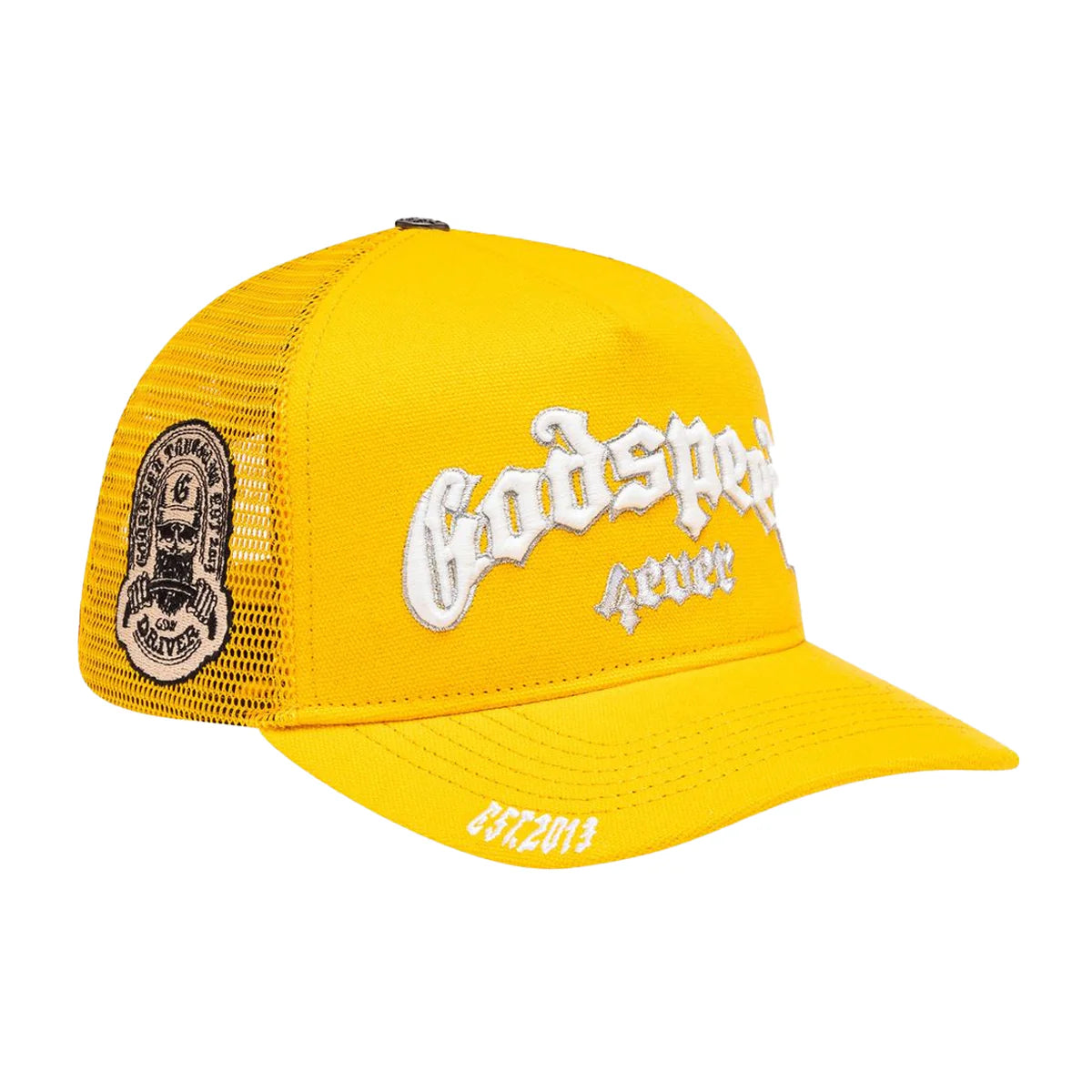 Godspeed Forever Trucker Hat Yellow