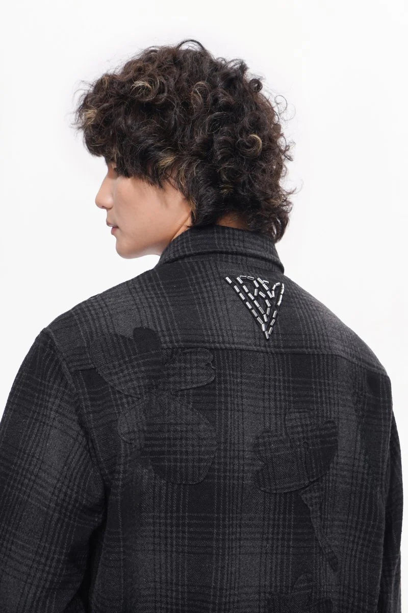 Harvest Black Button Down