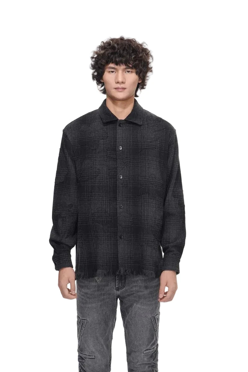 Harvest Black Button Down