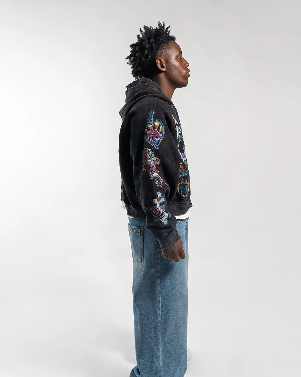 Righteous Risen King Zip Up Hoodie Black