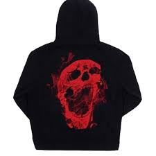 Revenge Smoke hoodie Black & Red