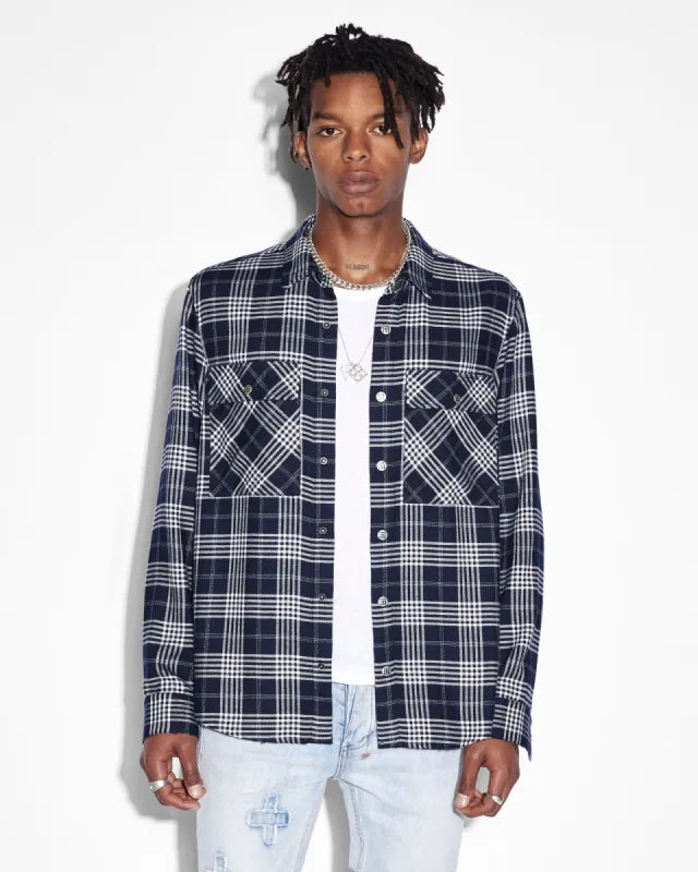 Ksubi Men's Paradox Long Sleeve Shirt Fade (Navy)