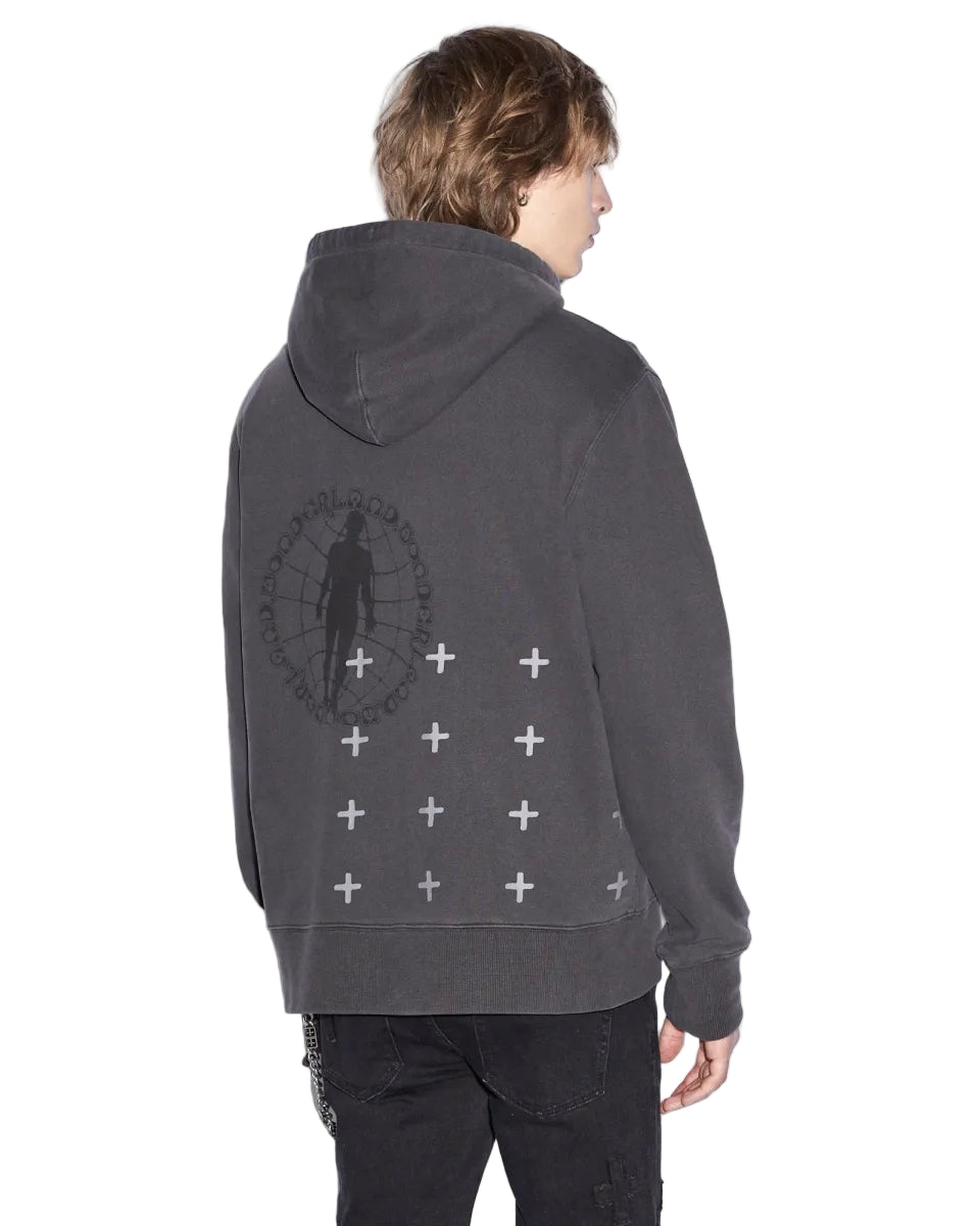 ZINE KASH ZIP THRU HOODIE FADED BLACK