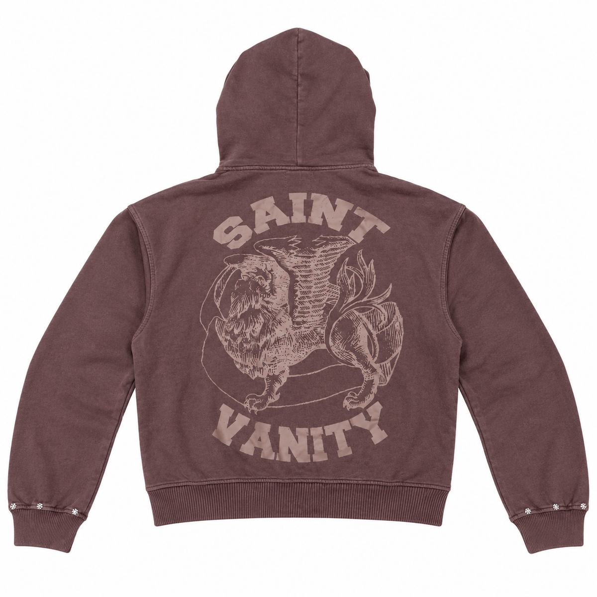 Saint Vanity 'Mocha' French Terry Zip Up Hoodie