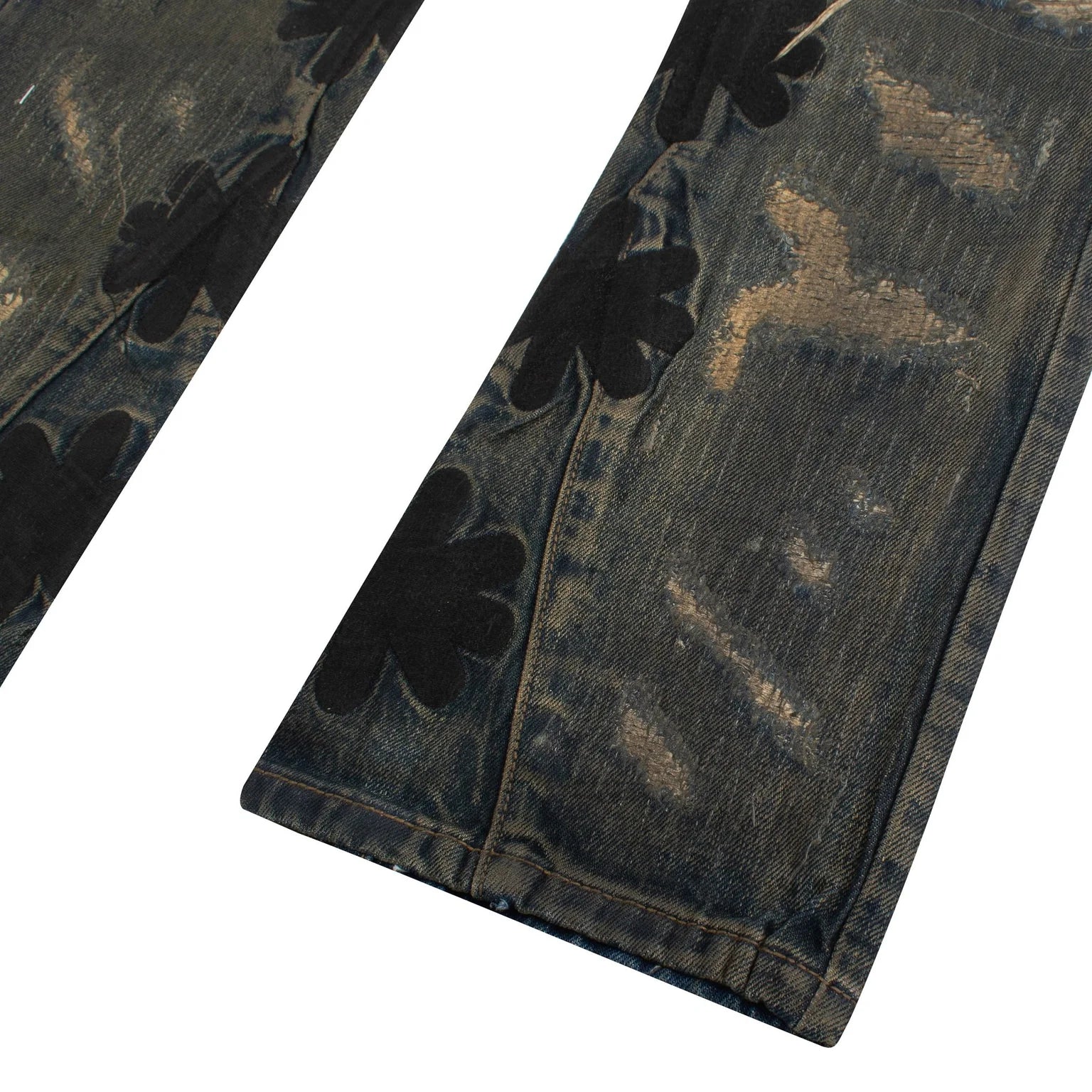 Destroyed Waxed Denim
