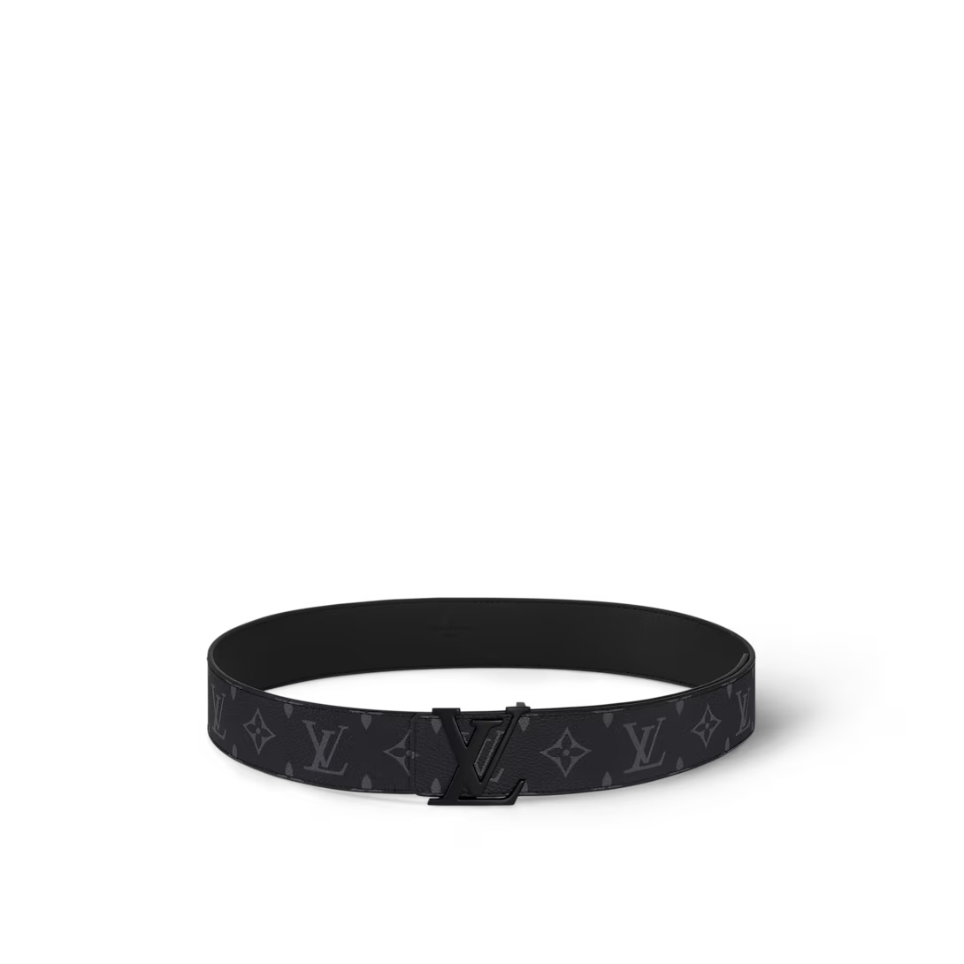 LV Initiales 40mm Matte Black Belt