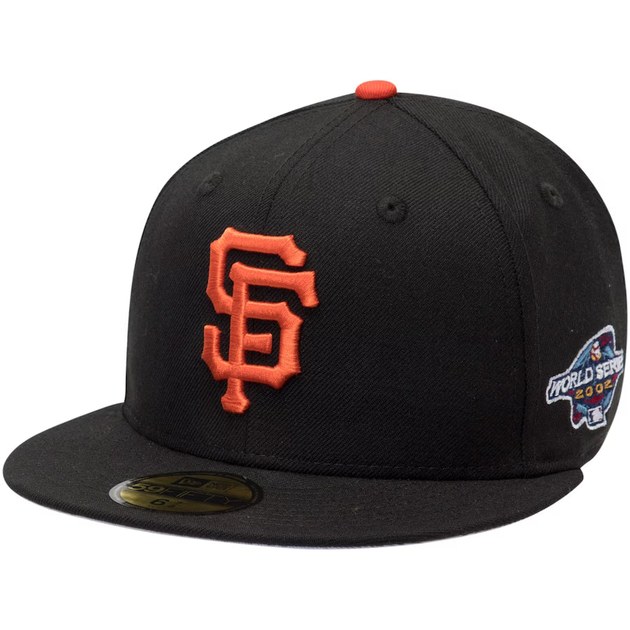 San Francisco Giants New Era 2002 World Series Wool 59FIFTY Fitted Hat - Black