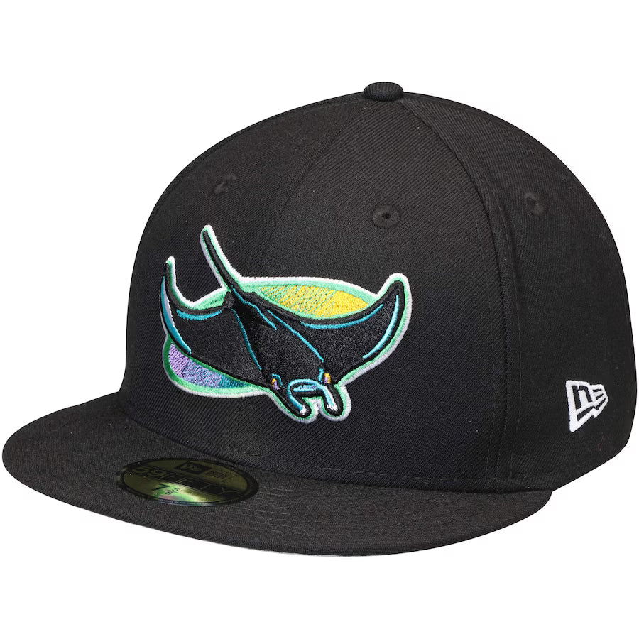 Tampa Bay Rays New Era Cooperstown Collection Wool 59FIFTY Fitted Hat - Black