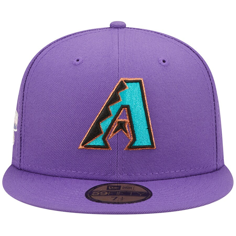 Men's Arizona Diamondbacks New Era Purple Pop Sweatband Undervisor 2001 MLB World Series Cooperstown