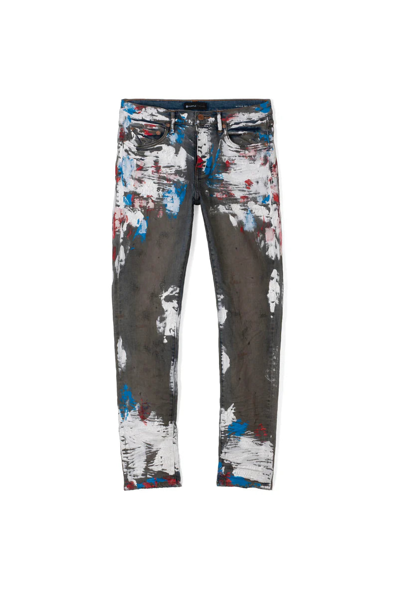 Purple Brand | P001 - Indigo Heavy Crackle Tricolor, Blue