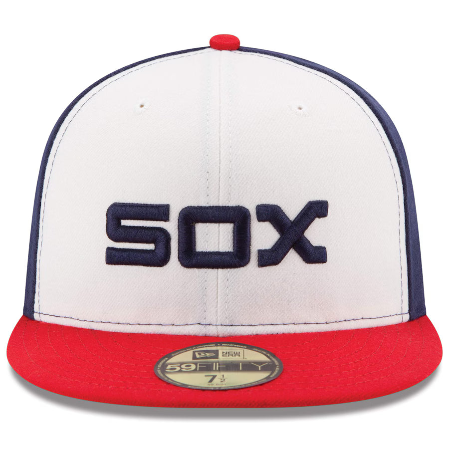 Men's Chicago White Sox New Era White/Red Authentic Collection On-Field 59FIFTY Fitted Hat