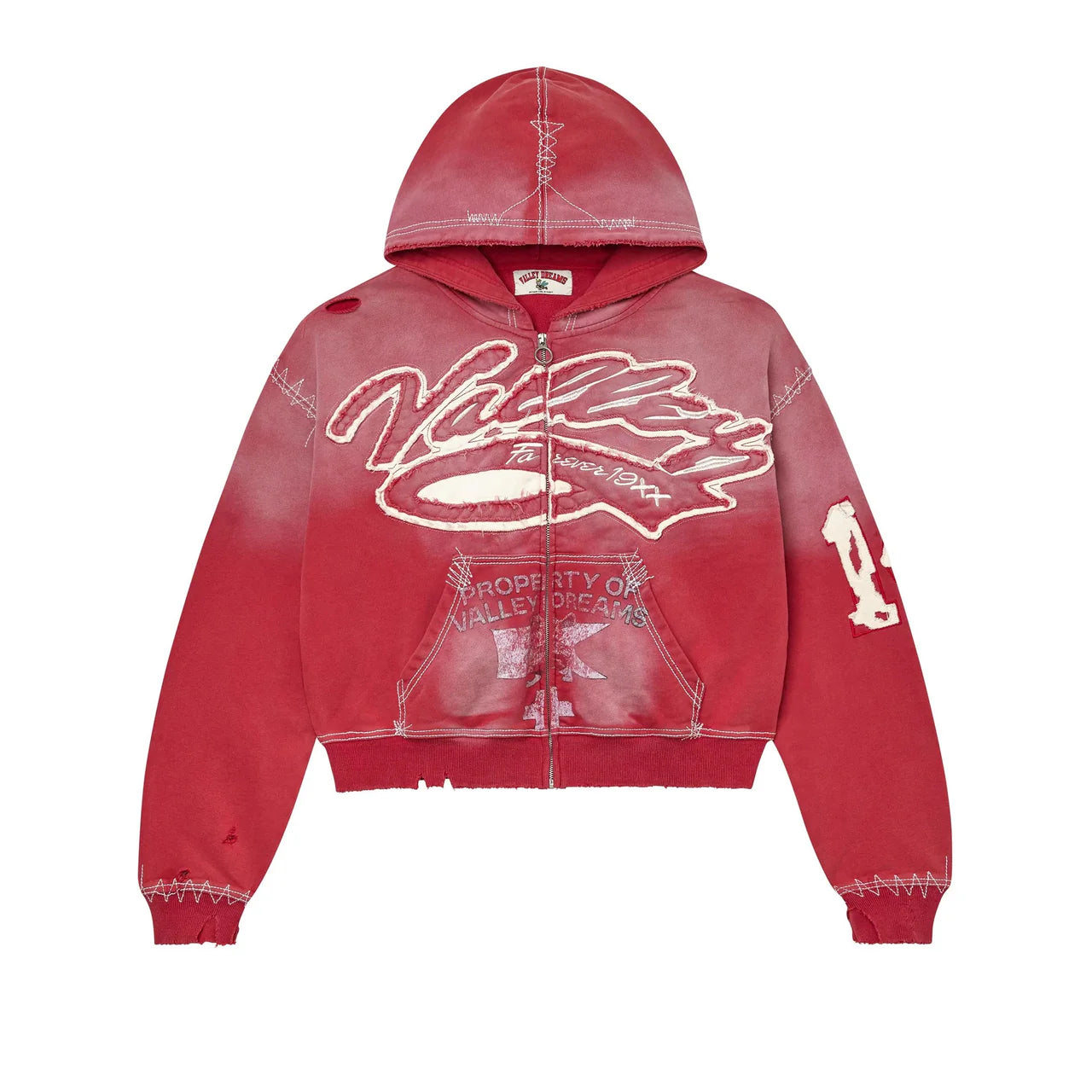 Vale Forever Religion Zip-Up Hoodie Burn Red