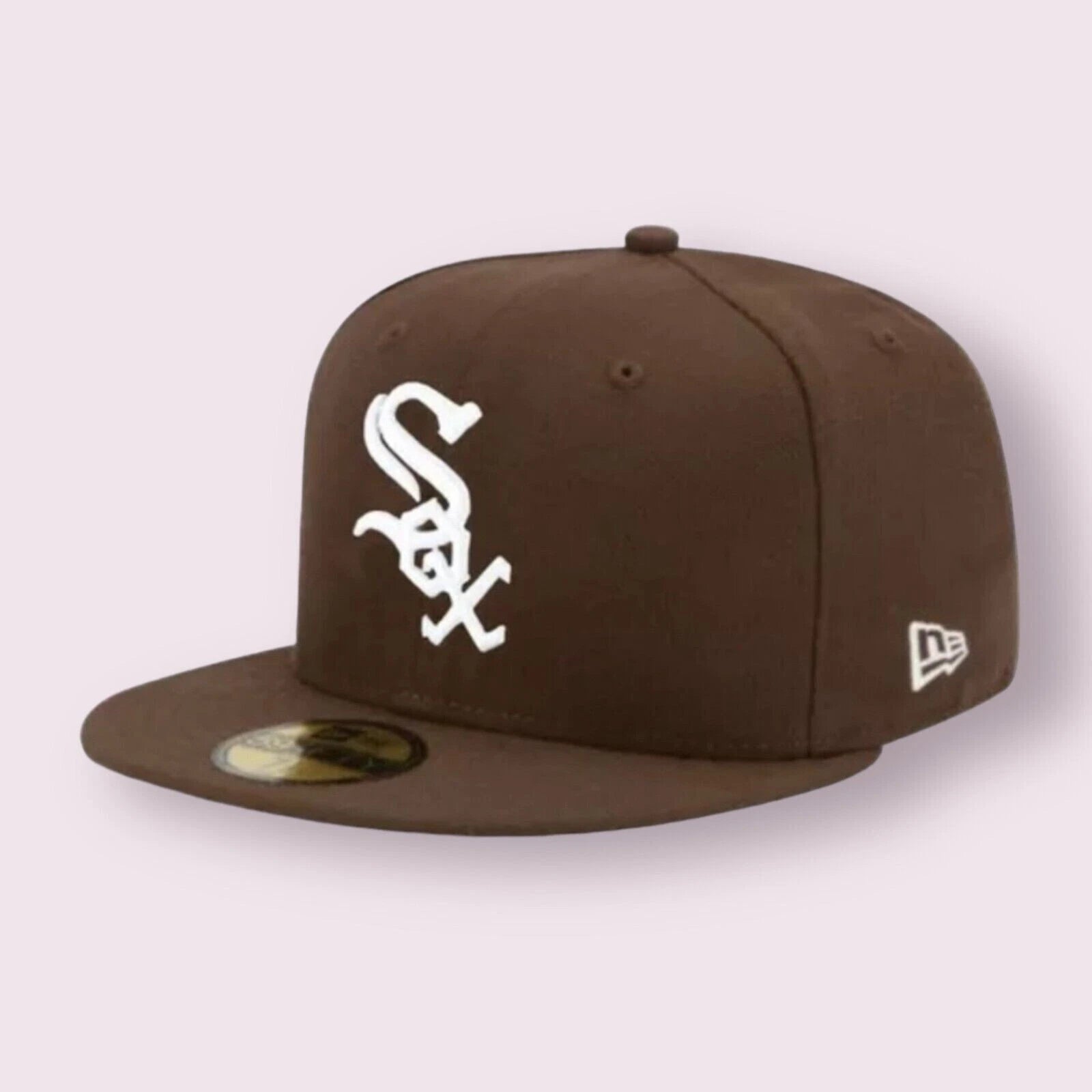 New Era MLB Chicago White Sox Brown White Authentic 59FIFTY Fitted Cap NewEra