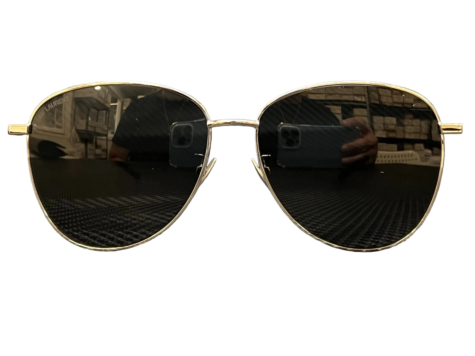 SAINT LAURENT SL 328/K 001 Silver Round 60 mm Sunglasses