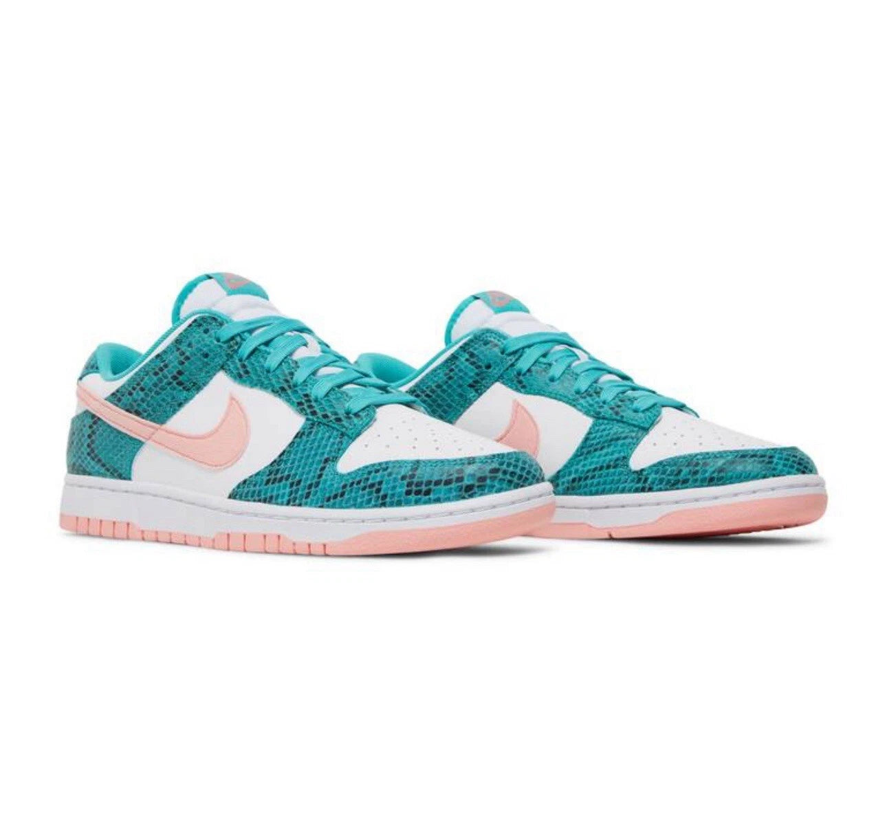 Nike Dunk Low Snakeskin Washed Teal Bleached Coral