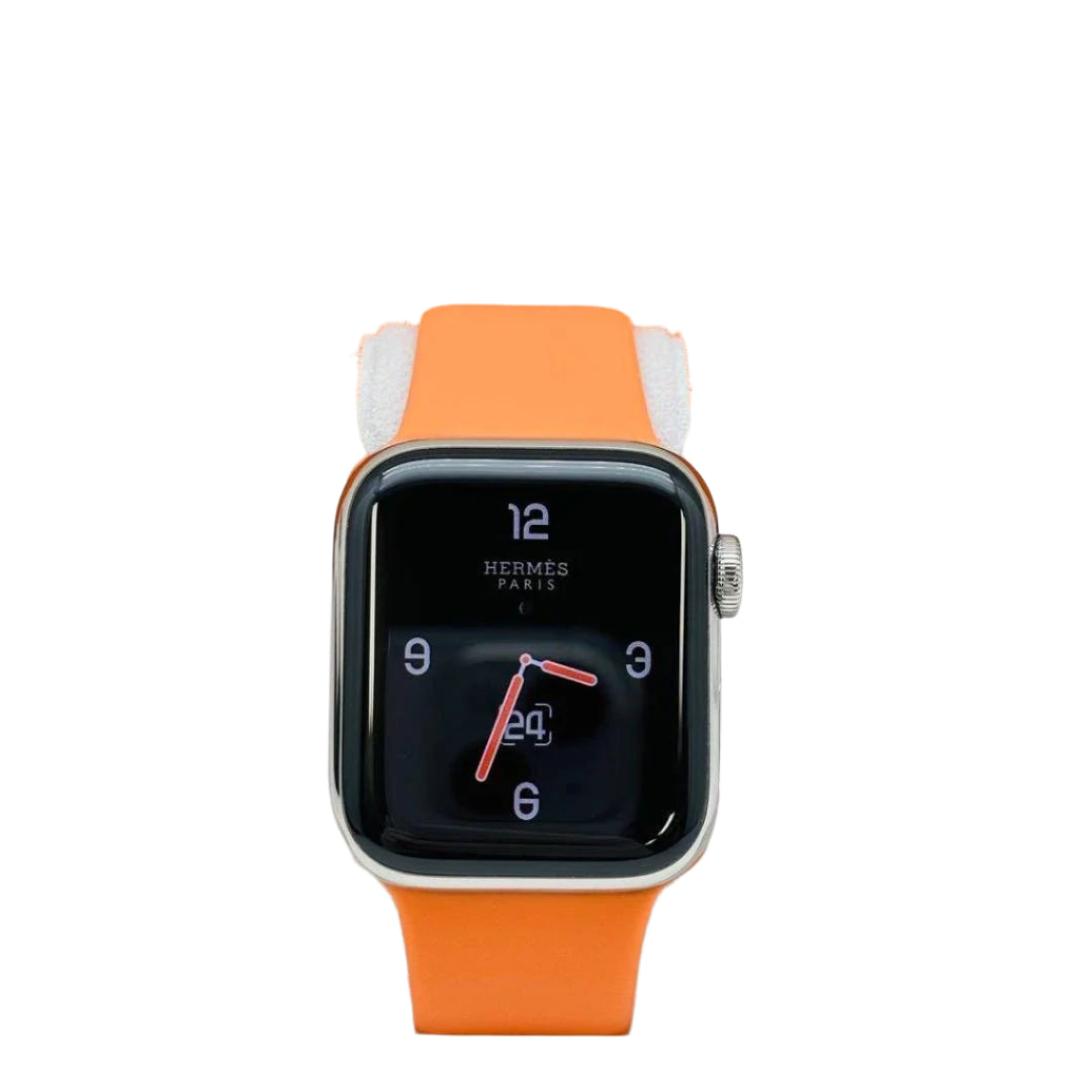 Hermes Series 6 Stainless Steel 40mm Apple Watch Cellular GPS Orange Band