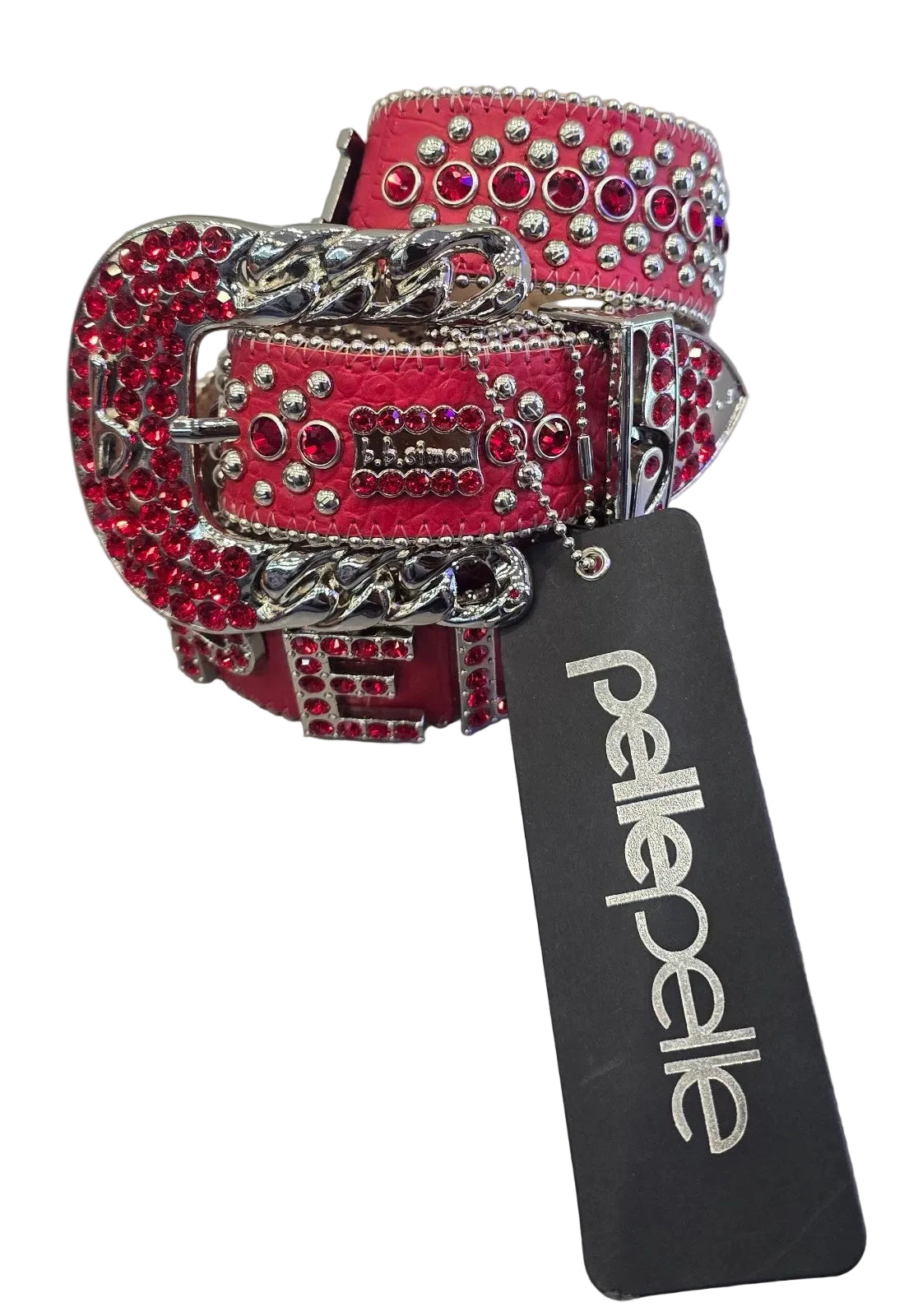 PELLE PELLE X BB SIMON LIMITED EDITION RED-CLEAR LIGHT SIAM BELT