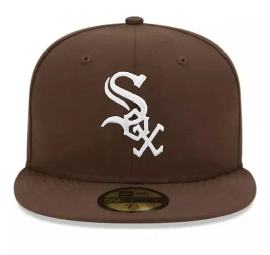 New Era MLB Chicago White Sox Brown White Authentic 59FIFTY Fitted Cap NewEra