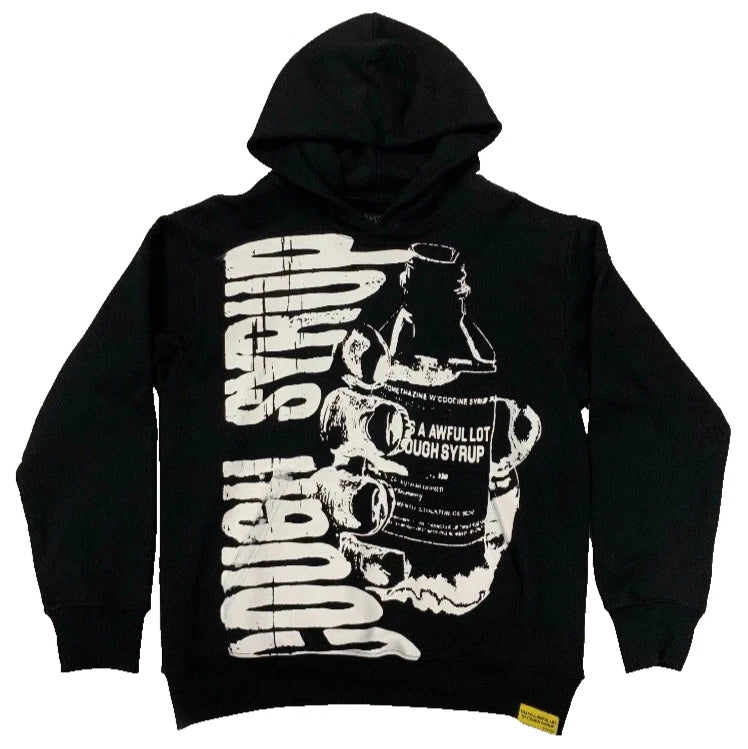 That’s A Awful Lot of Cough Syrup ‘Warning Label’ Black Hoodie