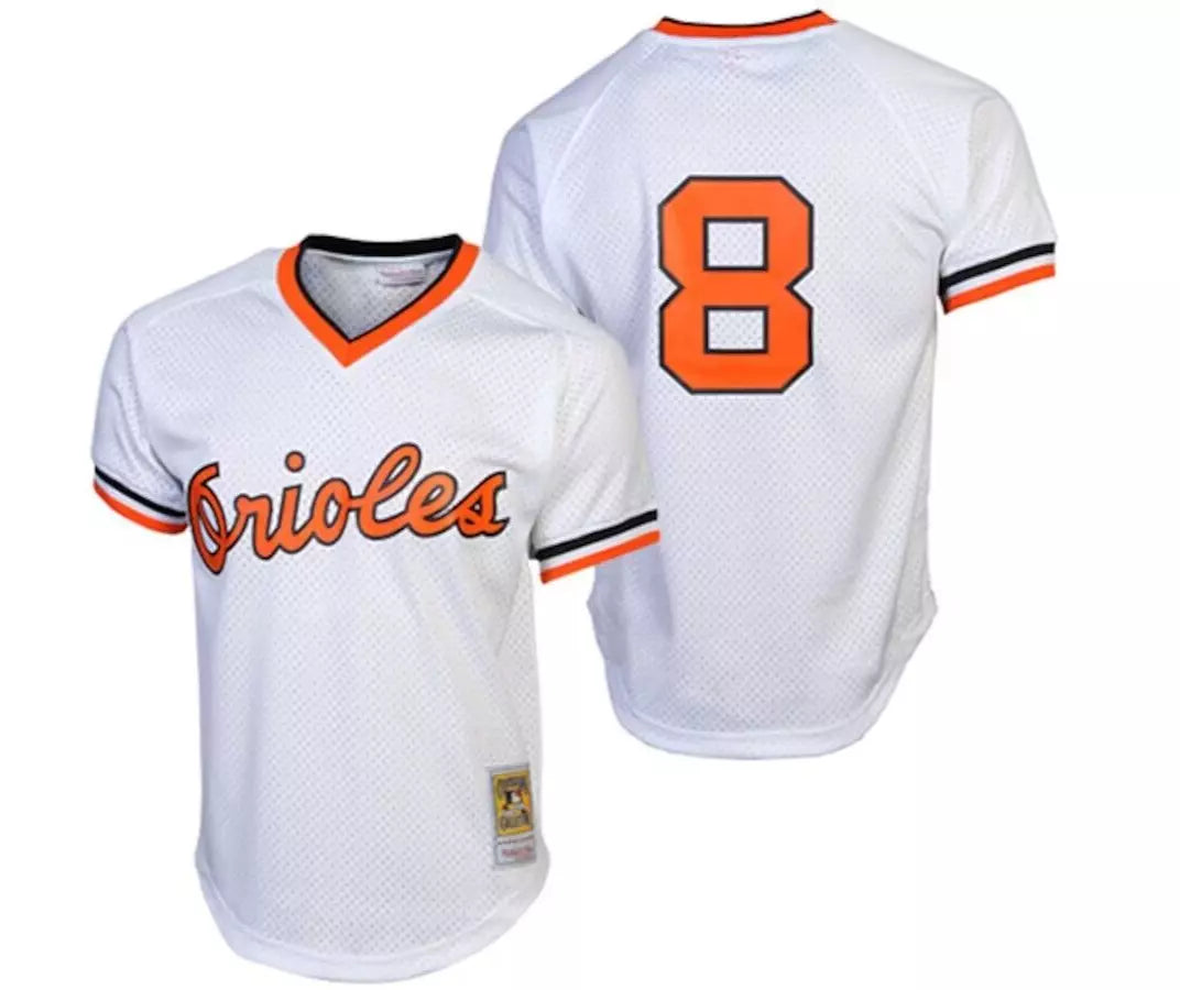 MLB Mitchell & Ness Baltimore Orioles #8 Home Baseball Jersey New Mens
