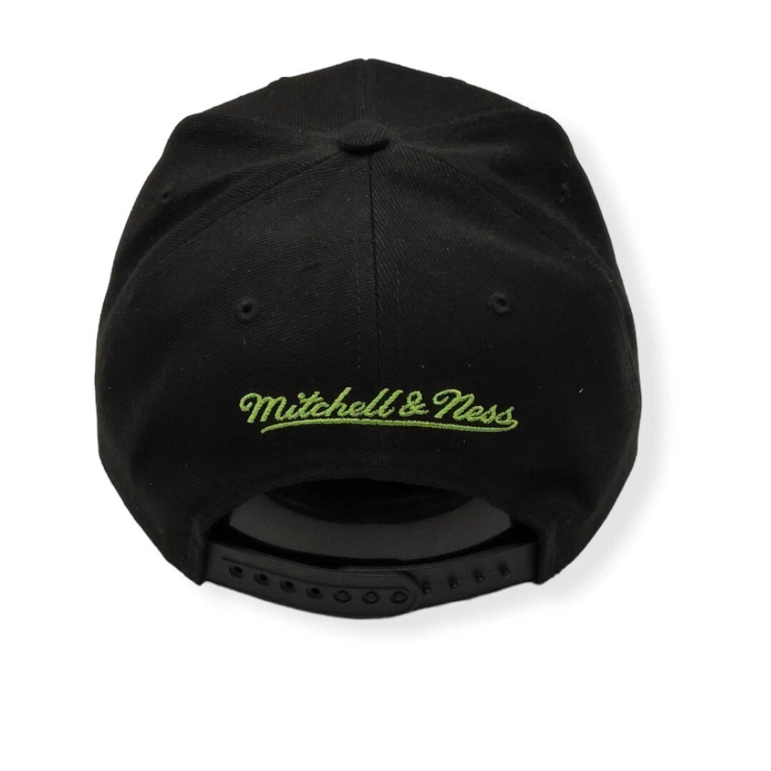 Mitchell & Ness Utah Jazz Highlighter Team Pop Adjustable Snapback Hat Cap