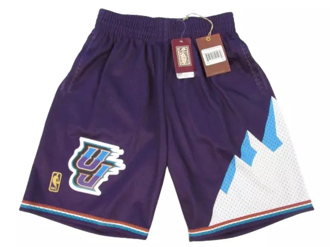 New 1996 Utah Jazz Mens Sizes Mitchell & Ness Purple Swingman Shorts